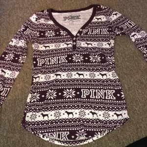PINK Victoria’s Secret flannel sleep shirt